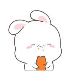 Пушистый зайчик Stickers | Стикеры sticker 11