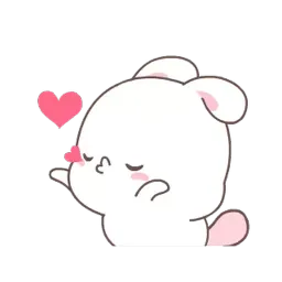 Пушистый зайчик Stickers | Стикеры sticker 3