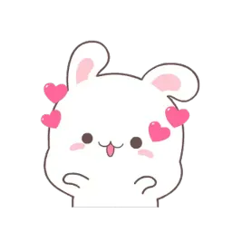 Пушистый зайчик Stickers | Стикеры sticker 4