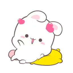 Пушистый зайчик Stickers | Стикеры sticker 5