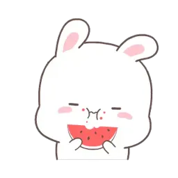 Пушистый зайчик Stickers | Стикеры sticker 6