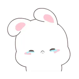Пушистый зайчик Stickers | Стикеры sticker 8