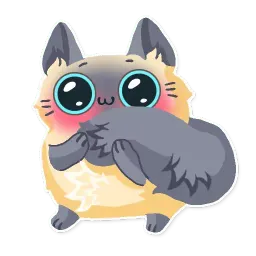 Cute fluffy Simi sticker 2