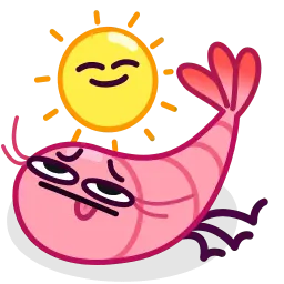 Свежая креветка sticker 8