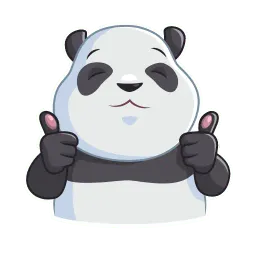 Дружелюбная панда sticker 3