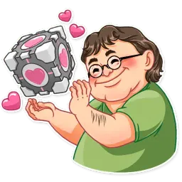 Gabe Newell sticker 2