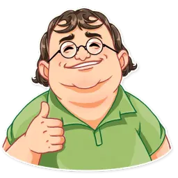 Gabe Newell sticker 3