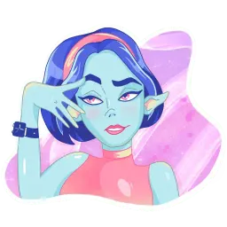 Девочка пришелец sticker 4