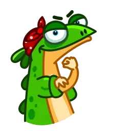 Зелёный Ящер sticker 10