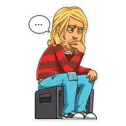 Kurt Cobain sticker 12