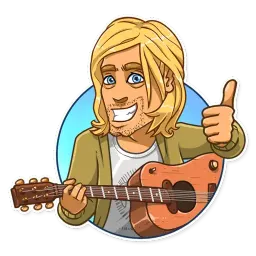 Kurt Cobain sticker 3