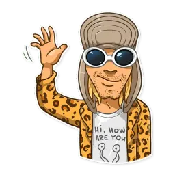 Kurt Cobain sticker 5