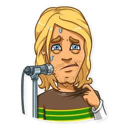 Kurt Cobain sticker 10