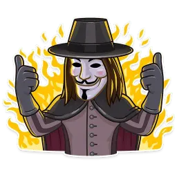 Guy Fawkes sticker 3