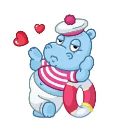 Счастливые бегемотики sticker 2