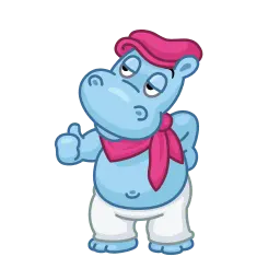 Счастливые бегемотики sticker 3