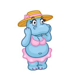 Счастливые бегемотики sticker 4