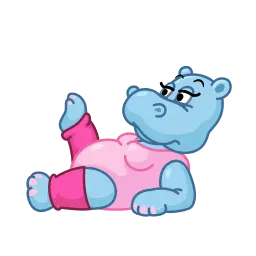 Счастливые бегемотики sticker 10