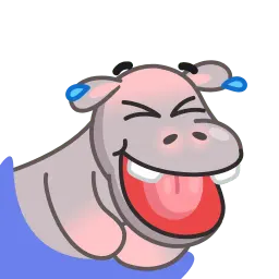 Бегемот Хоппер Telegram sticker pack