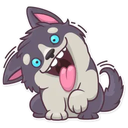 Hank the Husky Telegram sticker pack