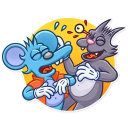The Itchy & Scratchy Telegram sticker pack