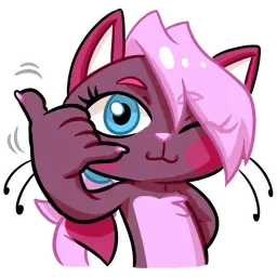 Kate the Flirty Cat @TgSticker sticker 2