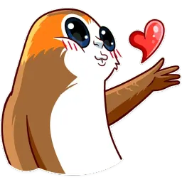 Porg sticker 2
