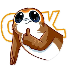 Porg sticker 3