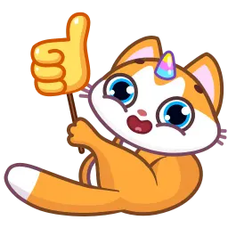 Кот-единорог sticker 3