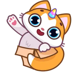 Кот-единорог sticker 5