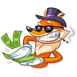 Millionaire Fox sticker 9