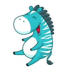 Мятная зебра Telegram sticker pack