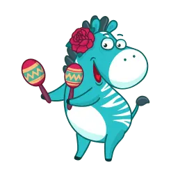 Мятная зебра sticker 11