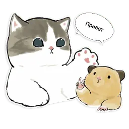 Коты Mofu Sand sticker 2
