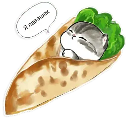 Коты Mofu Sand sticker 7