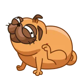 Мопс Мончи sticker 2