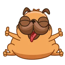 Мопс Мончи sticker 3