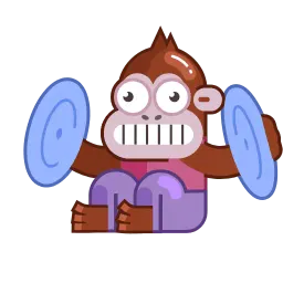 Двигающиеся обезьянки sticker 12
