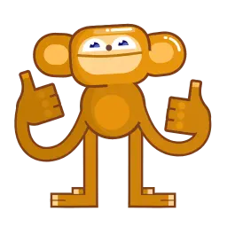 Двигающиеся обезьянки sticker 3