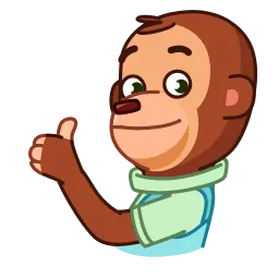 Игрушечная обезьянка sticker 3