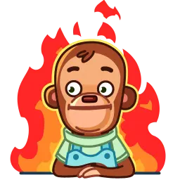 Игрушечная обезьянка sticker 10