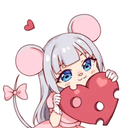 Мышка Нюся и сыр sticker 2