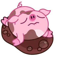Барахтающаяся свинка sticker 10