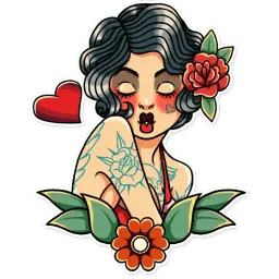 Tattoo Girl sticker 2