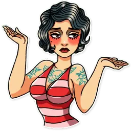Tattoo Girl sticker 6