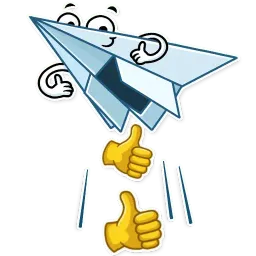 Paper Airplane sticker 3