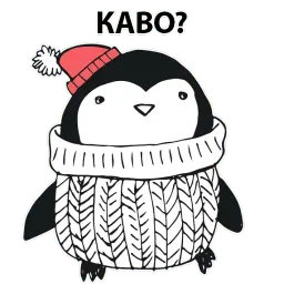 Новогодний пингвинчик sticker 12