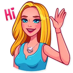 Розовая кукла sticker 5