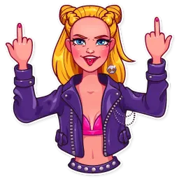 Розовая кукла sticker 6