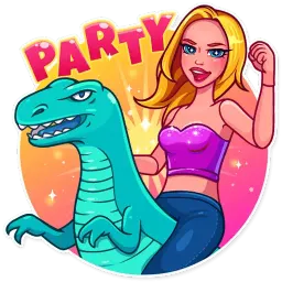 Розовая кукла sticker 7